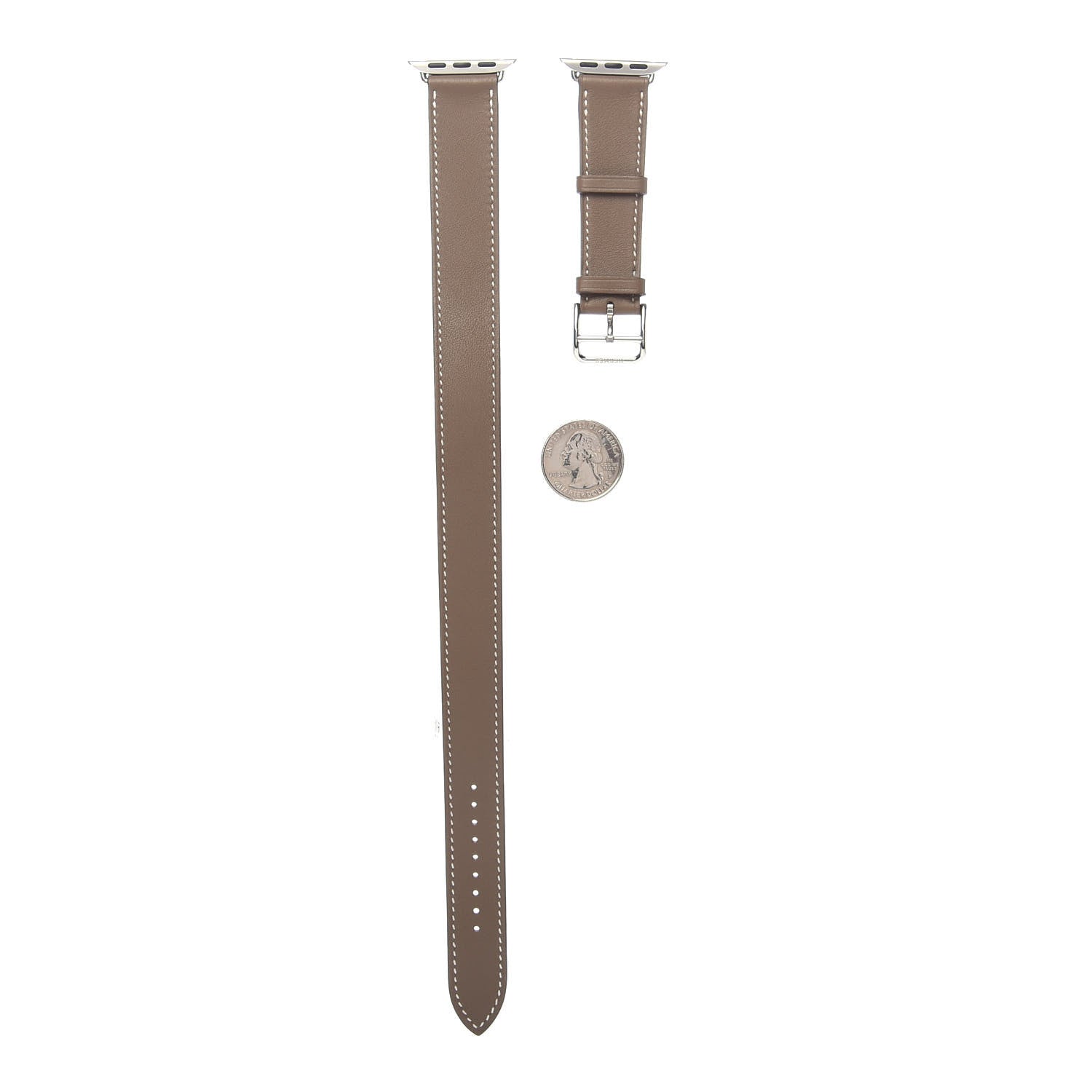 Hermes Swift 40mm Apple Watch Double Tour Band Etoupe 2 of 4