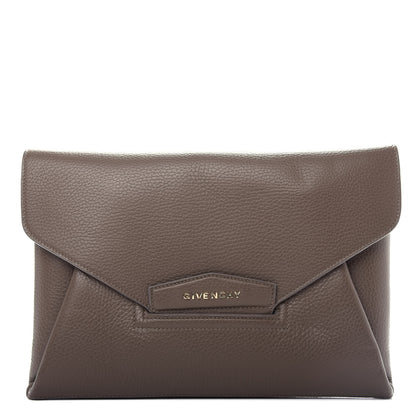 Givenchy Sugar Goatskin Medium Antigona Envelope Clutch Mastic 1 of 7