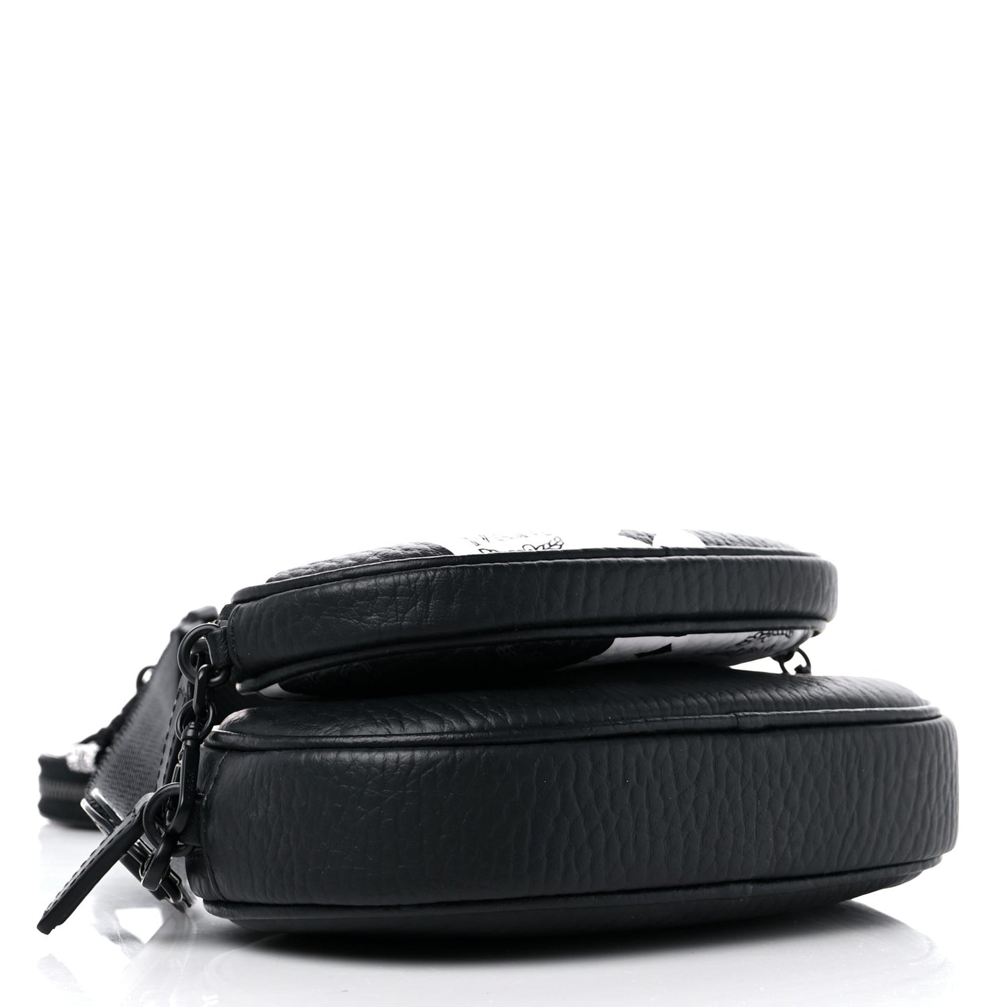 Checkerboard Visetos Small Aren Multifunction Crossbody Pouch Black White