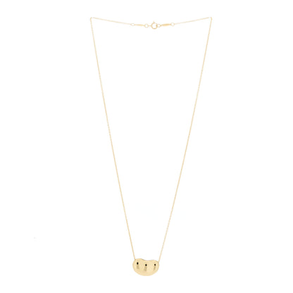 Tiffany 18K Yellow Gold 18mm Elsa Peretti Bean Pendant Necklace 2 of 5