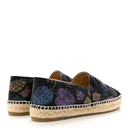 Chanel Denim Grosgrain CC Espadrilles 41 Grey Multicolor 4 of 8