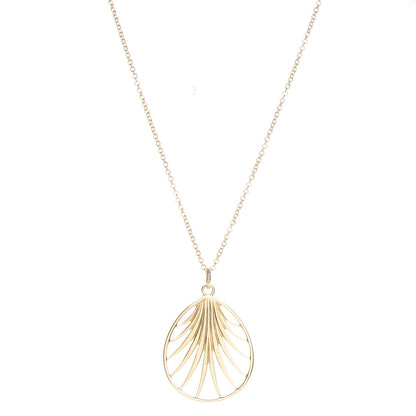 Tiffany 18K Yellow Gold Small Paloma Picasso Villa Paloma Palm Pendant Necklace 1 of 8