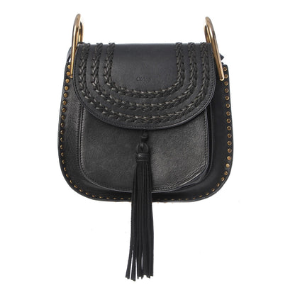 Chloe Calfskin Braided Small Hudson Shoulder Bag Black 1 of 7