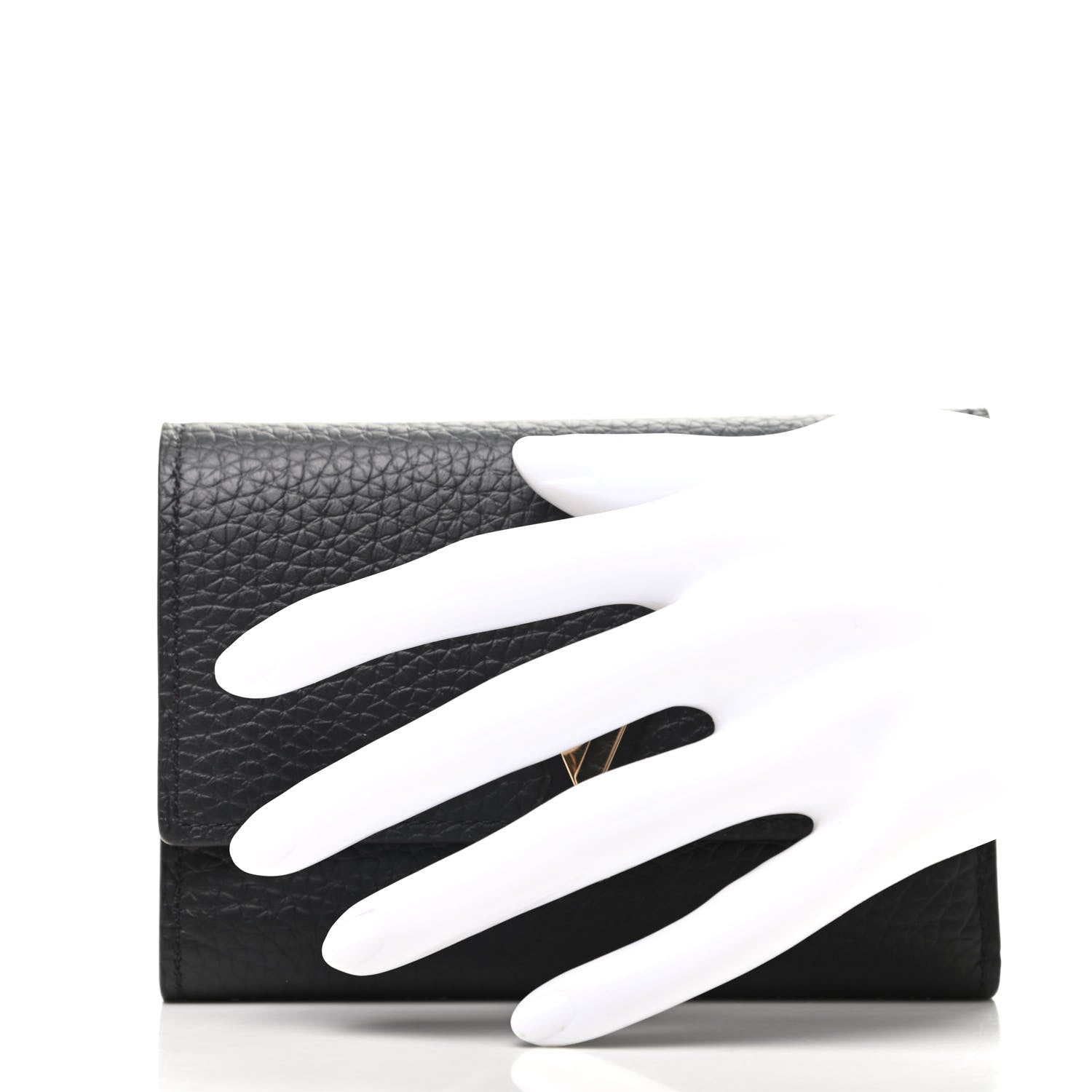 Louis Vuitton Taurillon Capucines Compact Wallet Black 2 of 11