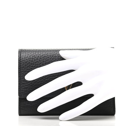 Louis Vuitton Taurillon Capucines Compact Wallet Black 2 of 11