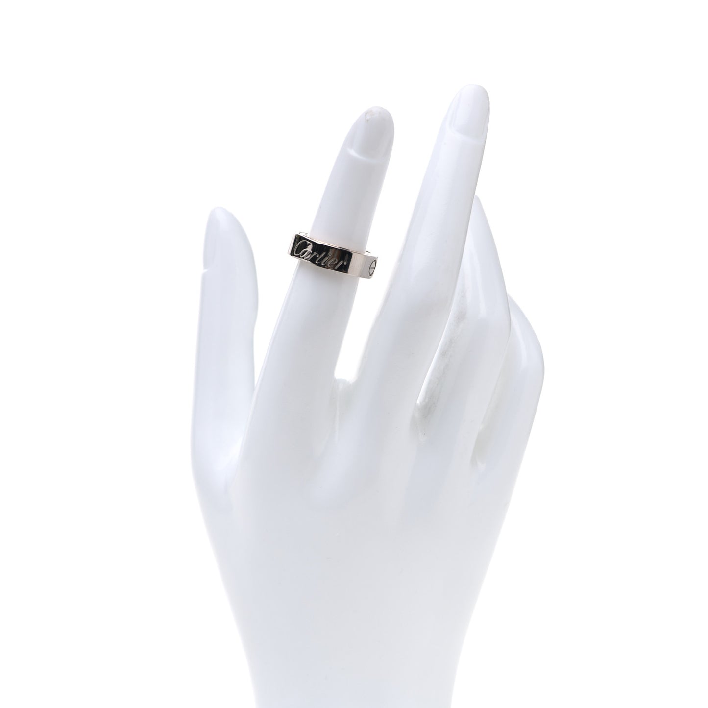 18K White Pink Gold 5.5mm Astro LOVE Ring 48 4.5