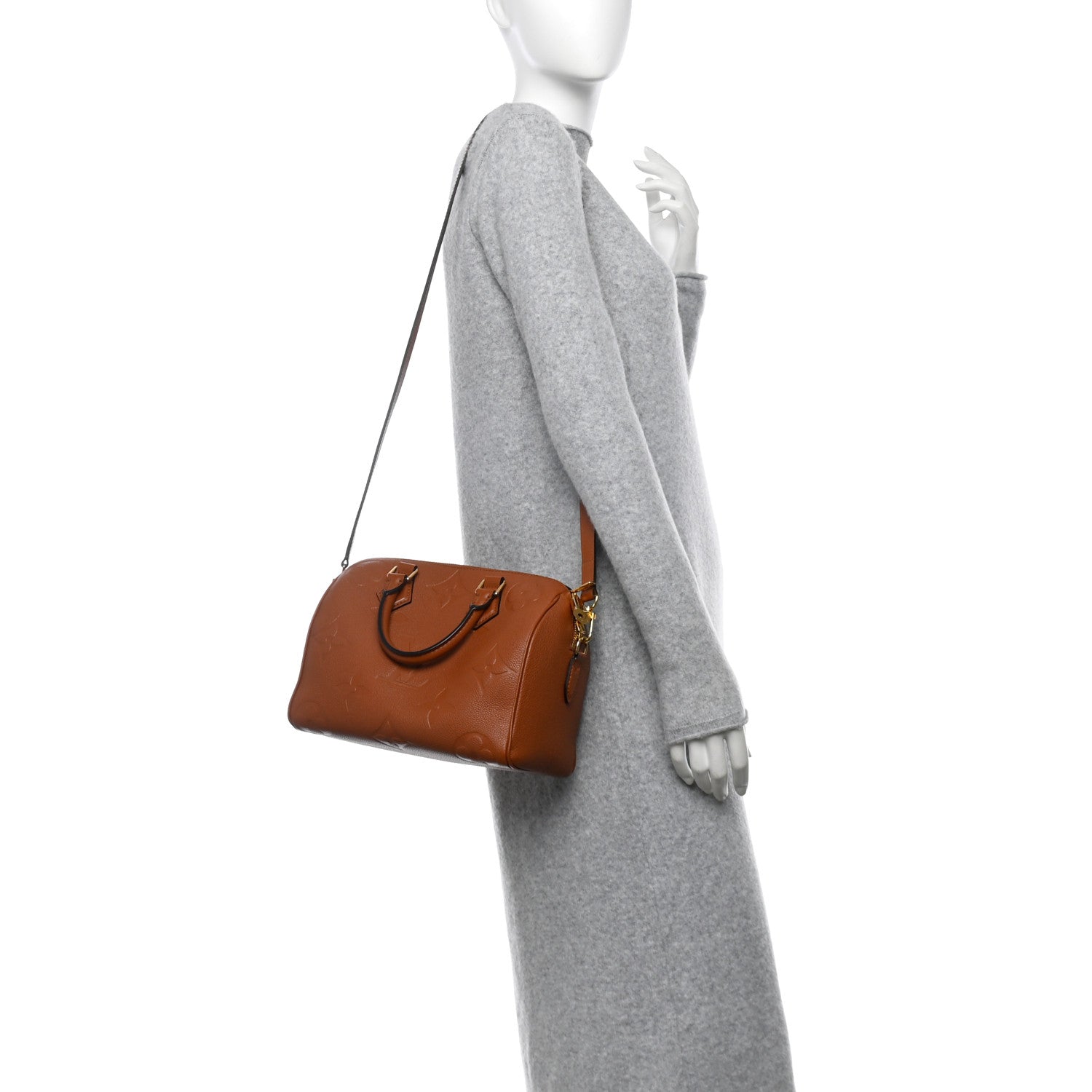 Louis Vuitton Empreinte Monogram Giant Speedy Bandouliere 25 Cognac 2 of 9