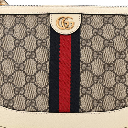 Gucci GG Supreme Monogram Web Large Ophidia Shoulder Bag Beige Ebony Mystic White 8 of 15