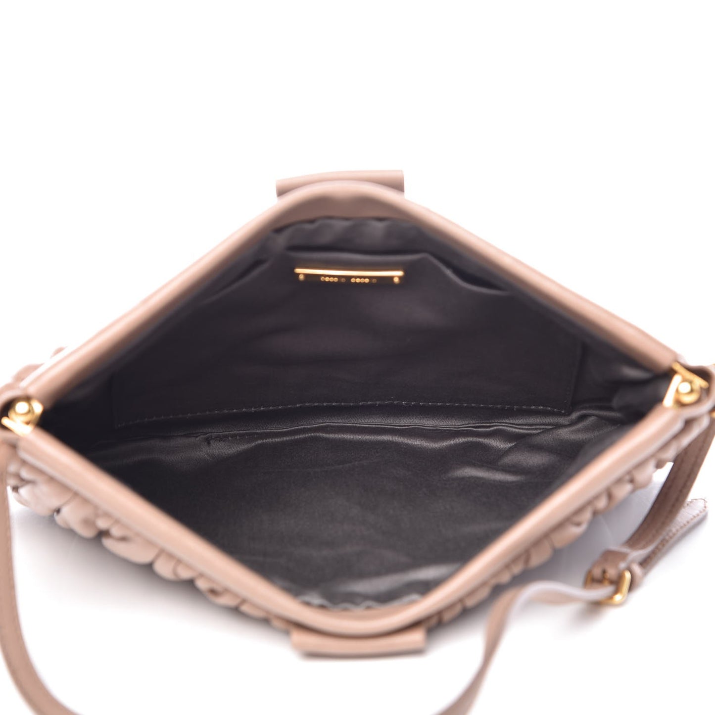 Nappa Matelasse Clutch Cammeo