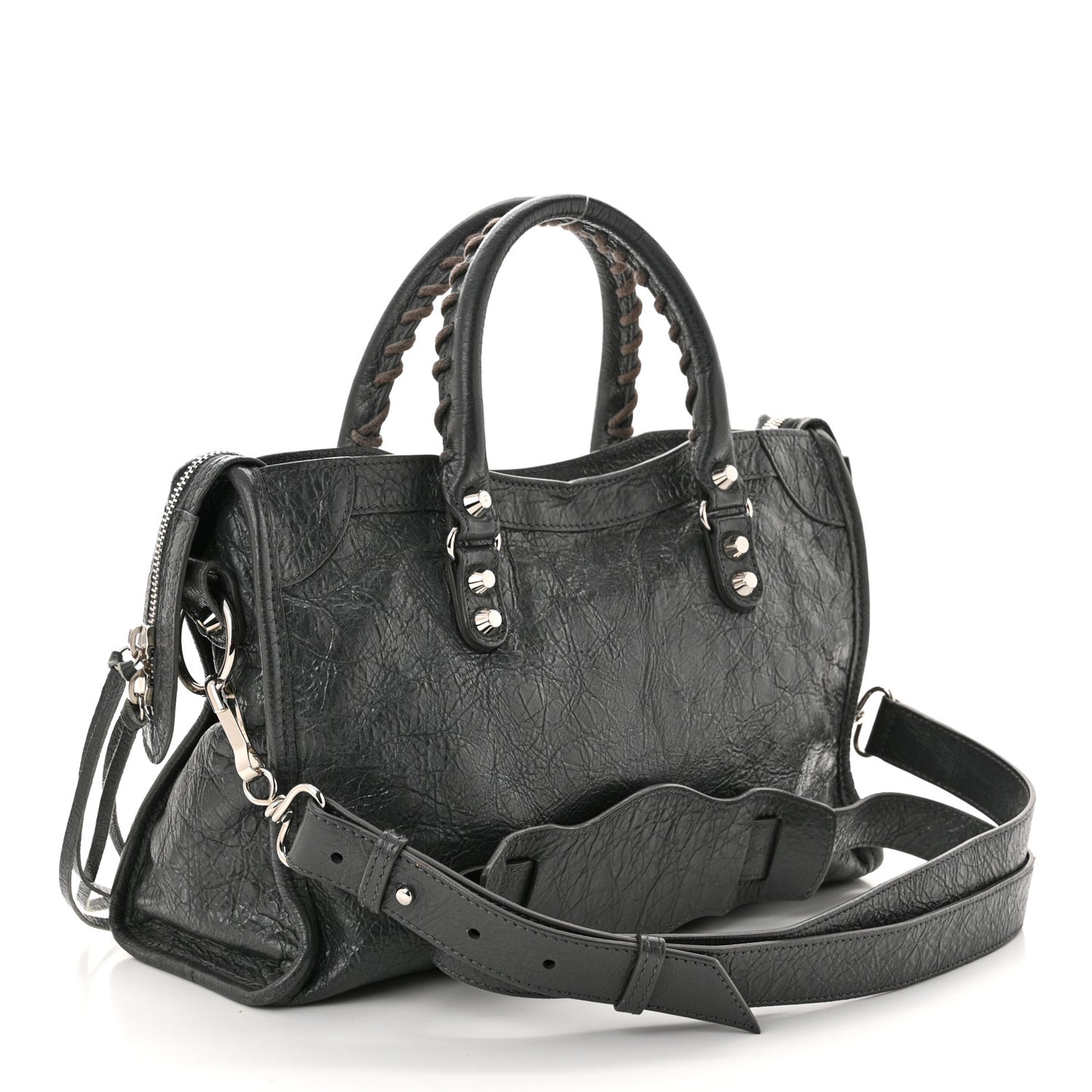 Agneau Classic Silver Hardware S City Gris Fossile