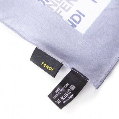 Fendi Cotton Logo Scraf Blue 5 of 5