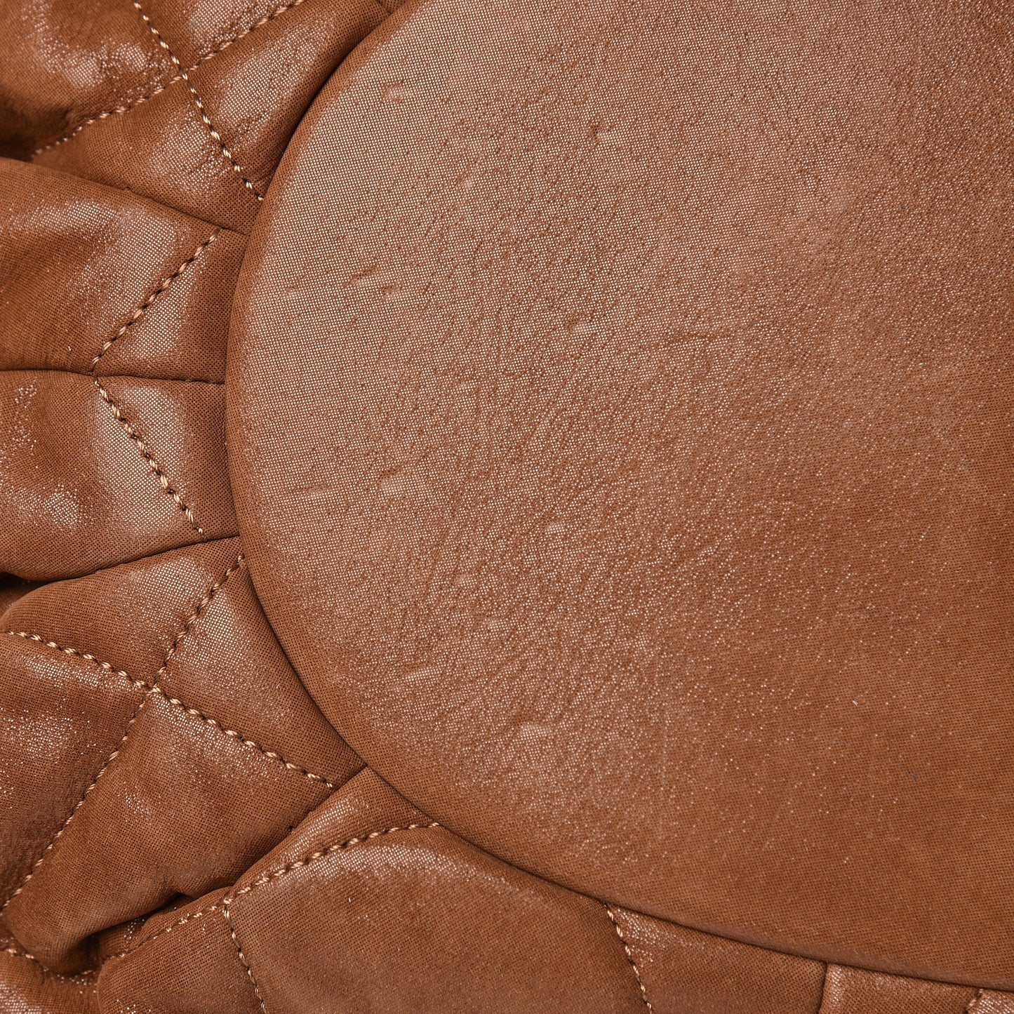 Iridescent Calfskin Quilted Large In The Mix Tote Light Brown