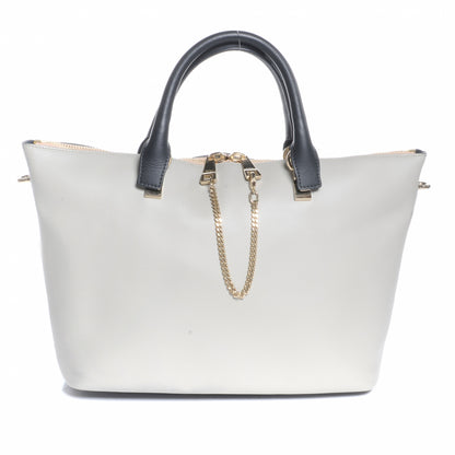 Chloe Calfskin Small Baylee Tote Grey Navy 1 of 7