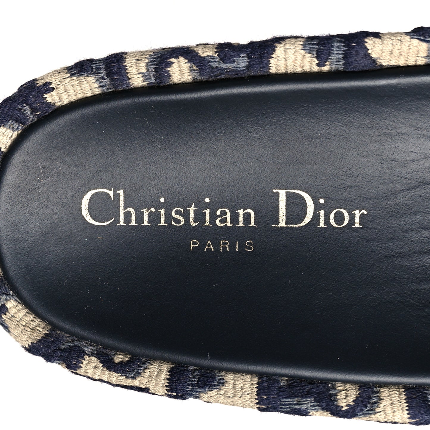Oblique D-Way Platform Slide Sandals 39 Deep Blue
