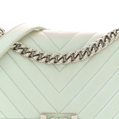 Chanel Iridescent Lambskin Chevron Quilted Medium Boy Flap Turquoise 8 of 18