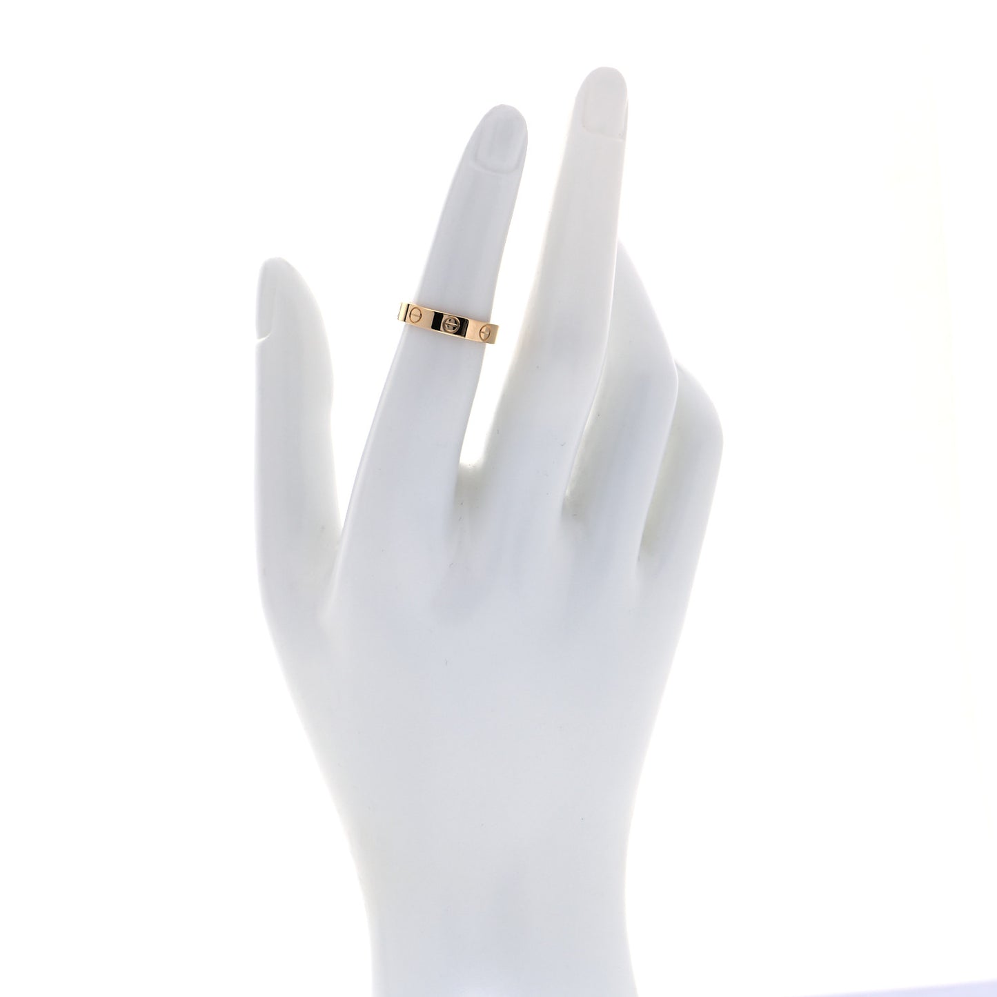 18K Yellow Gold 3.5mm LOVE Wedding Band Ring 50 5.25