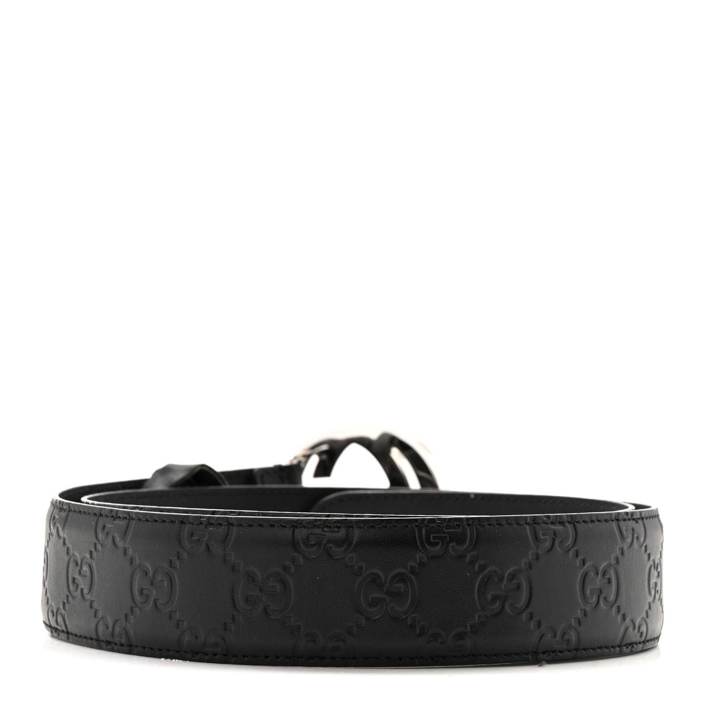 Guccissima Signature Interlocking G 40mm Belt 95 38 Black