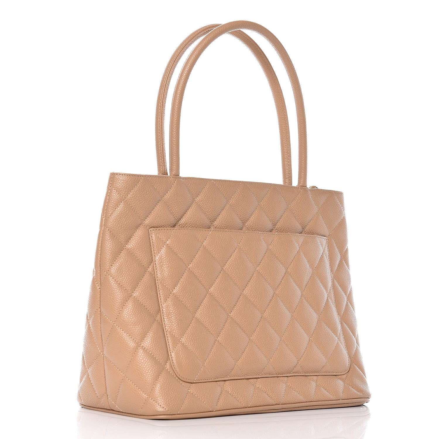 Chanel Caviar Quilted Medallion Tote Beige 3 of 10