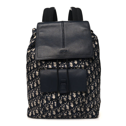 Christian Dior Technical Fabric Oblique Motion Backpack Blue 1 of 10
