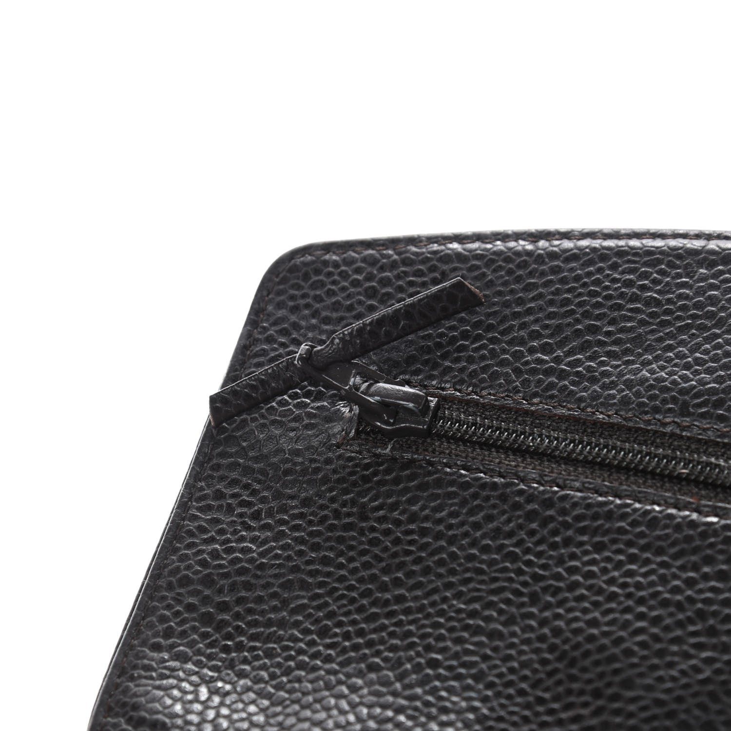 Chanel Caviar Timeless CC Wallet On Chain WOC Dark Brown 5 of 8