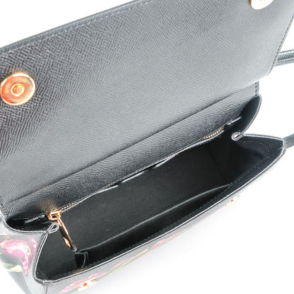 Dolce & Gabbana Dauphine Tulip Print Medium Miss Sicily Satchel Black 6 of 8