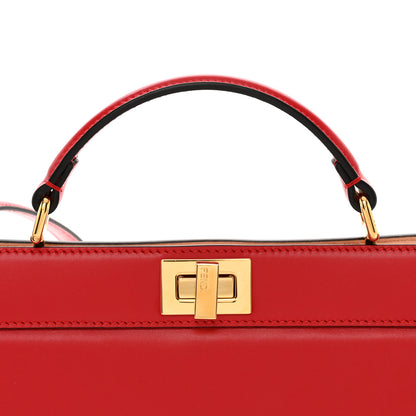 Fendi Vitello King Luxor Shiny Nappa Medium Peekaboo I SEE U East West Satchel Fuoco Light Rose 5 of 10