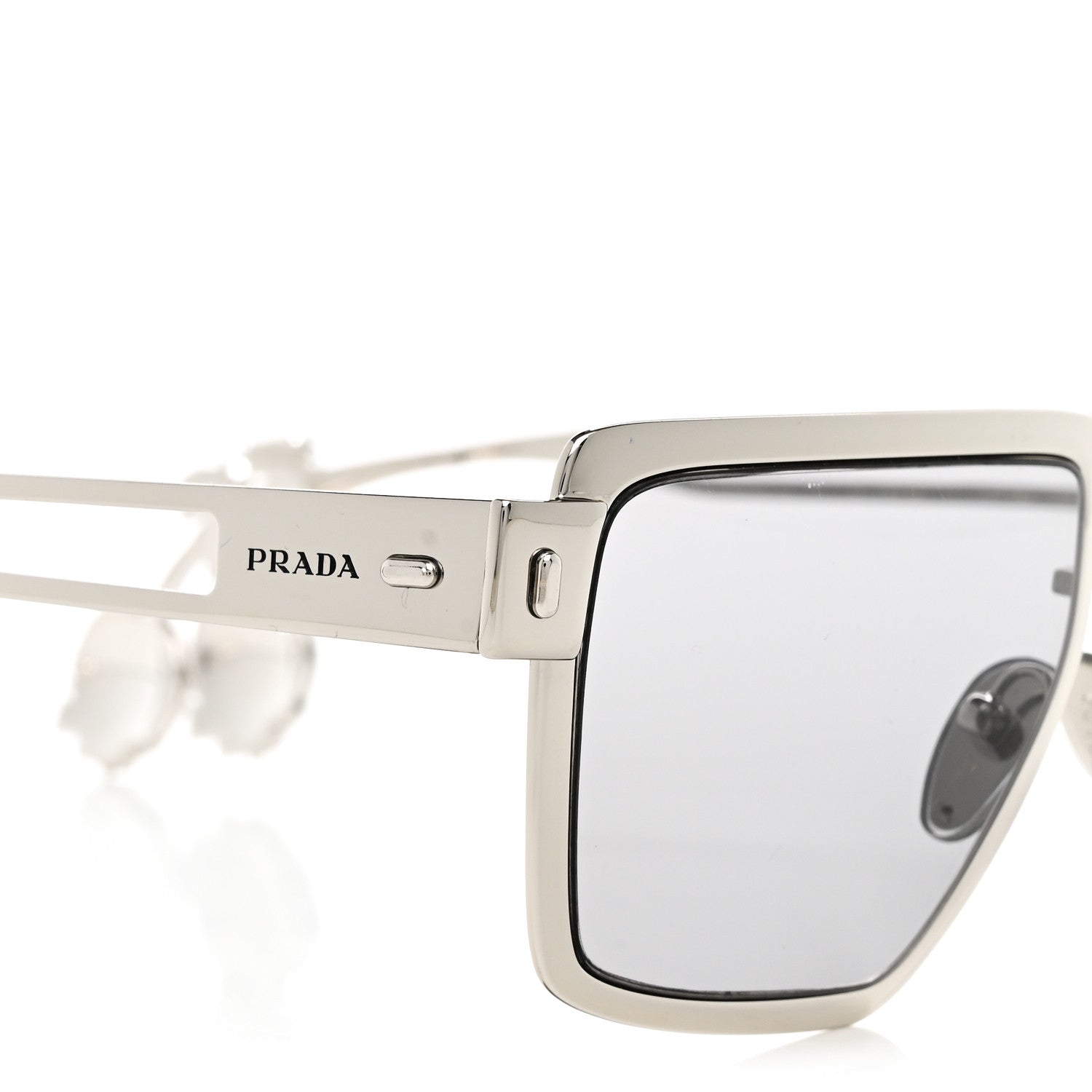 Prada Runway Crystal Sunglasses SPRD56 Silver 7 of 9