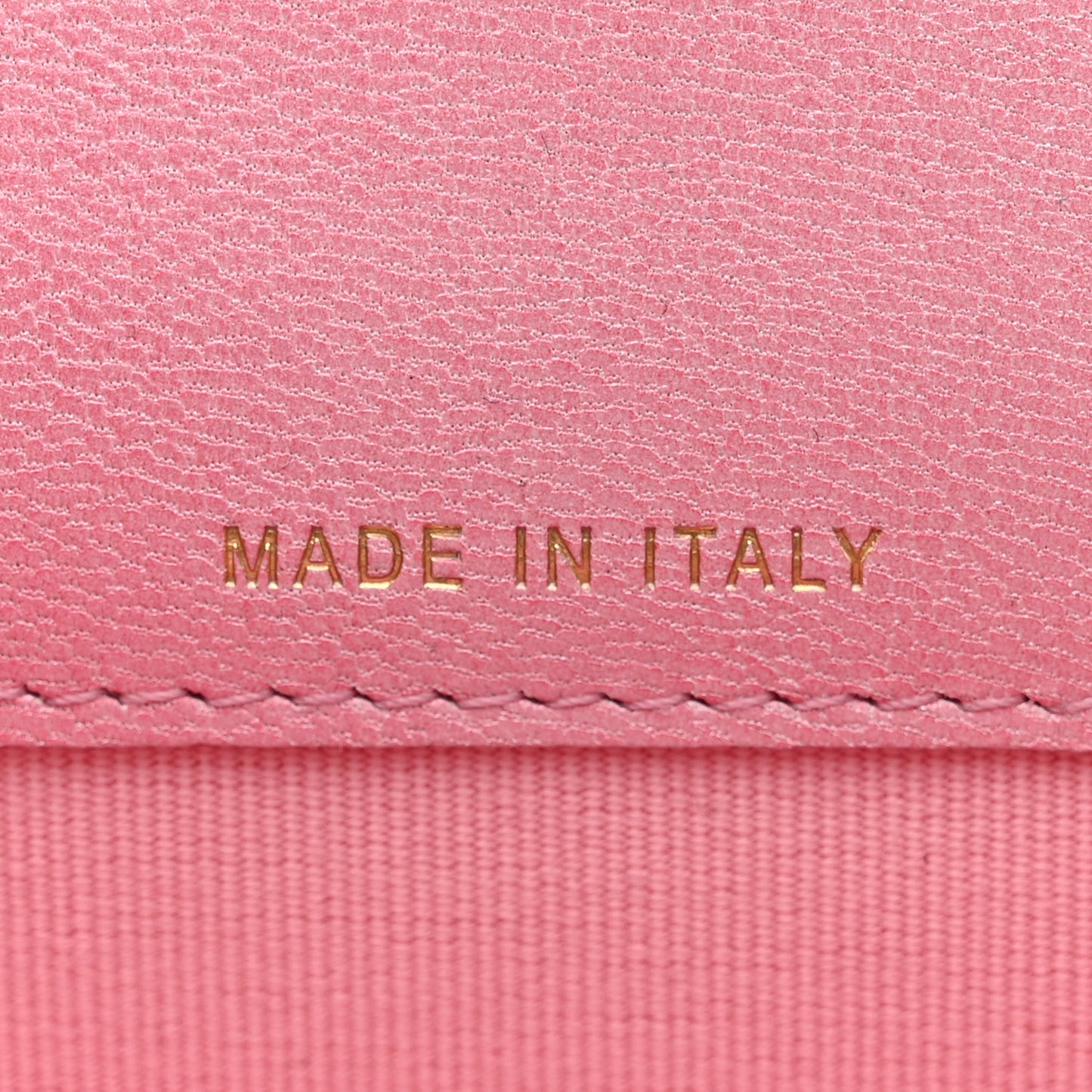 Cloudy Pearly Goatskin Quilted Flap Card Holder Wallet Pink
