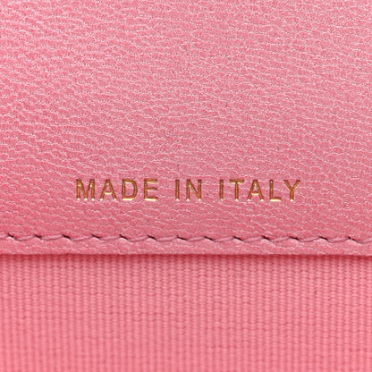 Chanel Cloudy Pearly Goatskin Quilted Flap Card Holder Wallet Pink 7 of 10