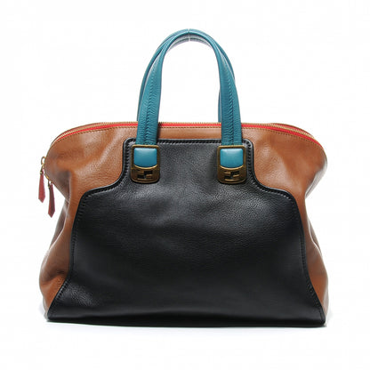 Fendi Calfskin Colorblock Large Chameleon Tote Biscotto 1 of 8
