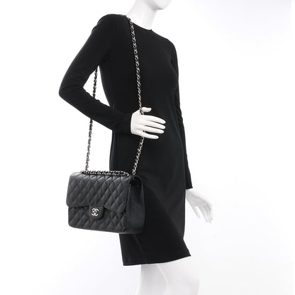 Chanel Caviar Quilted Jumbo Double Flap Black 2 of 7