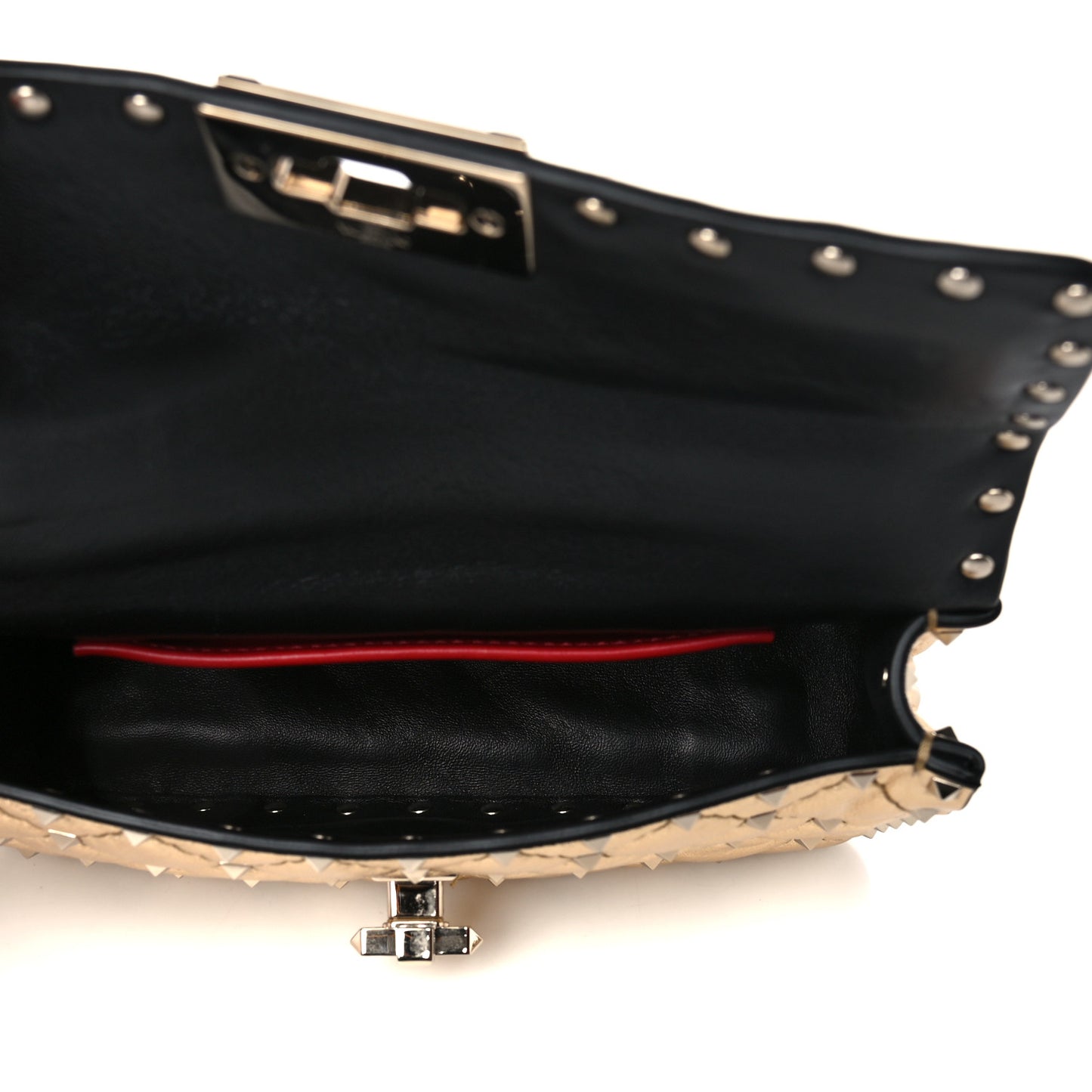 Metallic Nappa Small Rockstud Spike Shoulder Bag Mekong