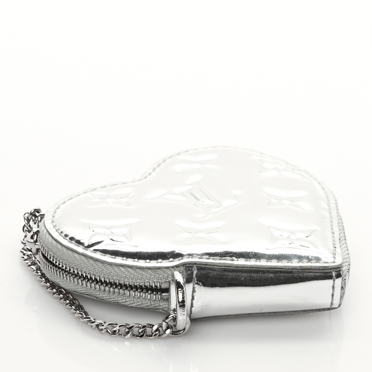 Louis Vuitton Monogram Miroir Heart Coin Purse Silver 3 of 5