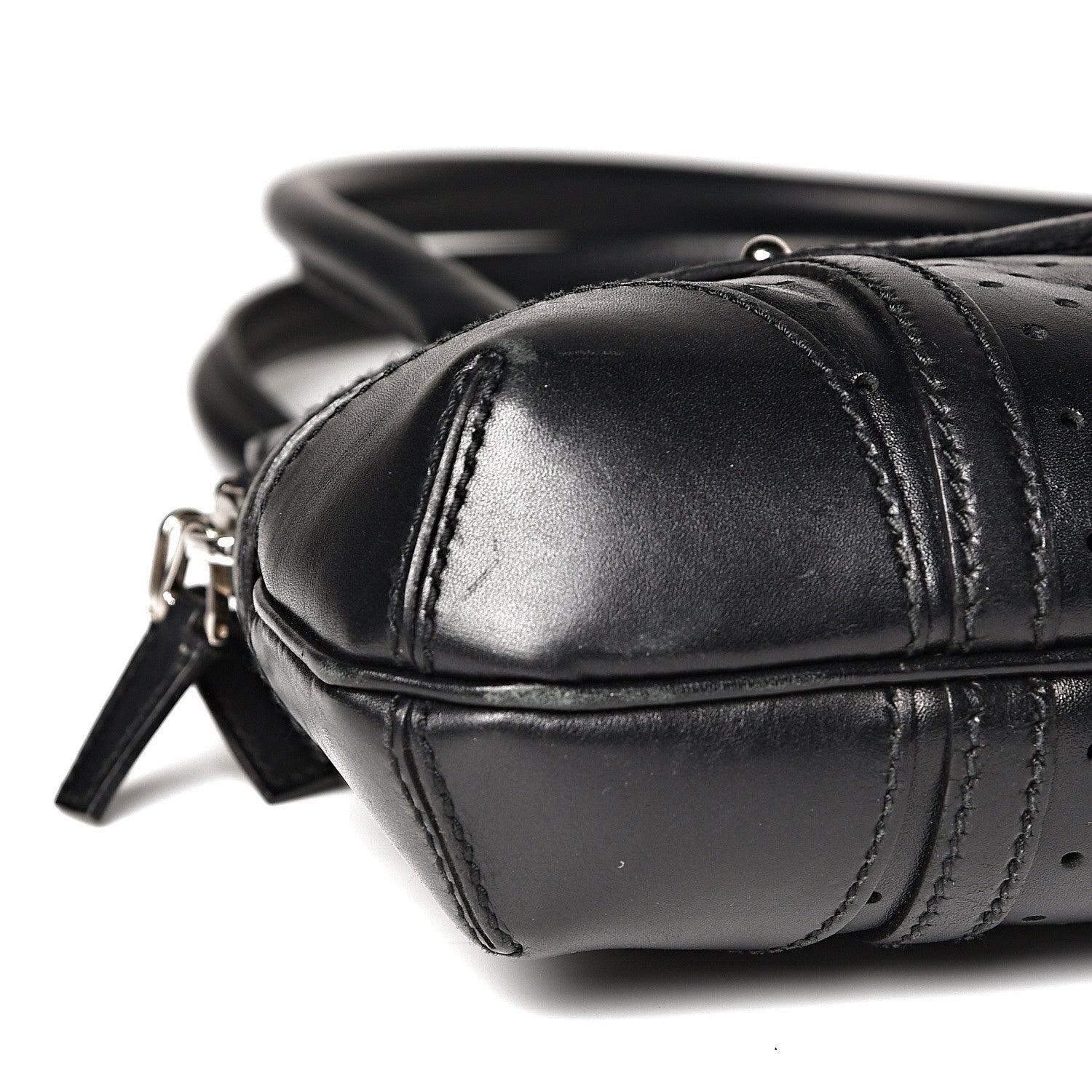 Gucci Perforated Calfskin Reins Tote Black 11 of 12