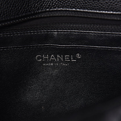 Chanel Caviar Quilted Jumbo Single Flap Black 5 of 10