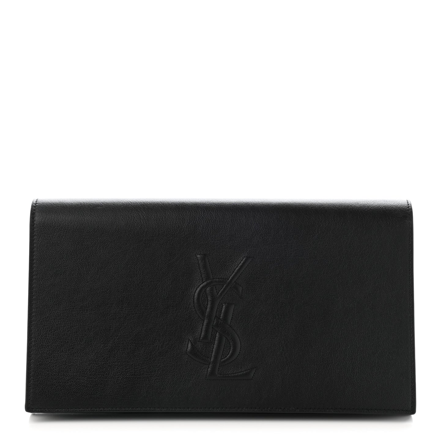 Calfskin Monogram Large Belle De Jour Clutch Black
