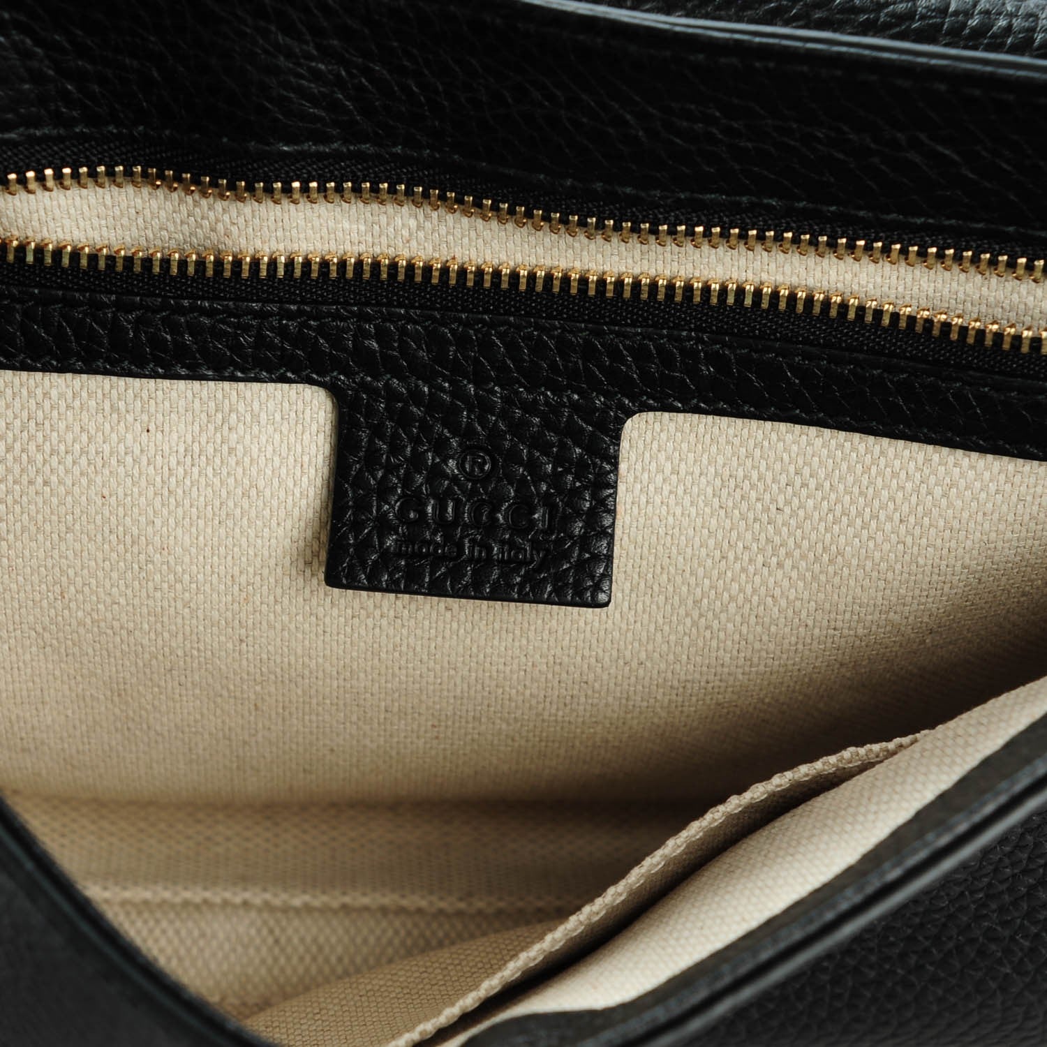 Gucci Pebbled Calfskin Medium Soho Flap Crossbody Black 6 of 7