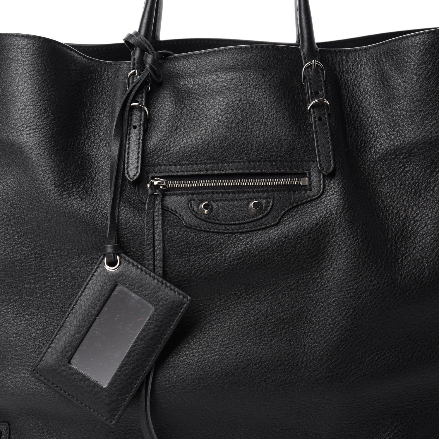 Balenciaga Supple Calfskin Papier A4 Zip Around Tote Black 10 of 10