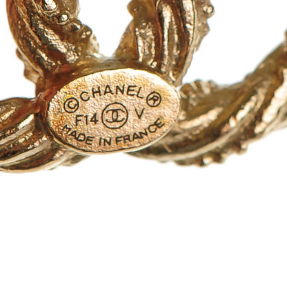 Chanel Crystal Twisted CC Earrings Gold 4 of 5