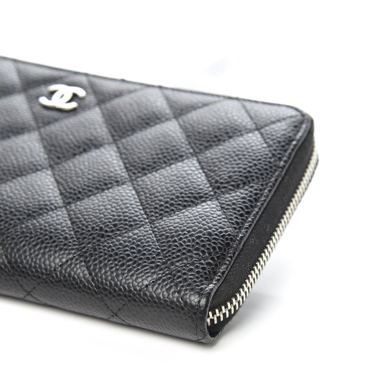 Chanel Caviar Quilted Large Gusset Zip Around Wallet Black 6 of 11