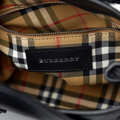 Burberry Calfskin Perforated Small Banner Tote Black 6 of 9