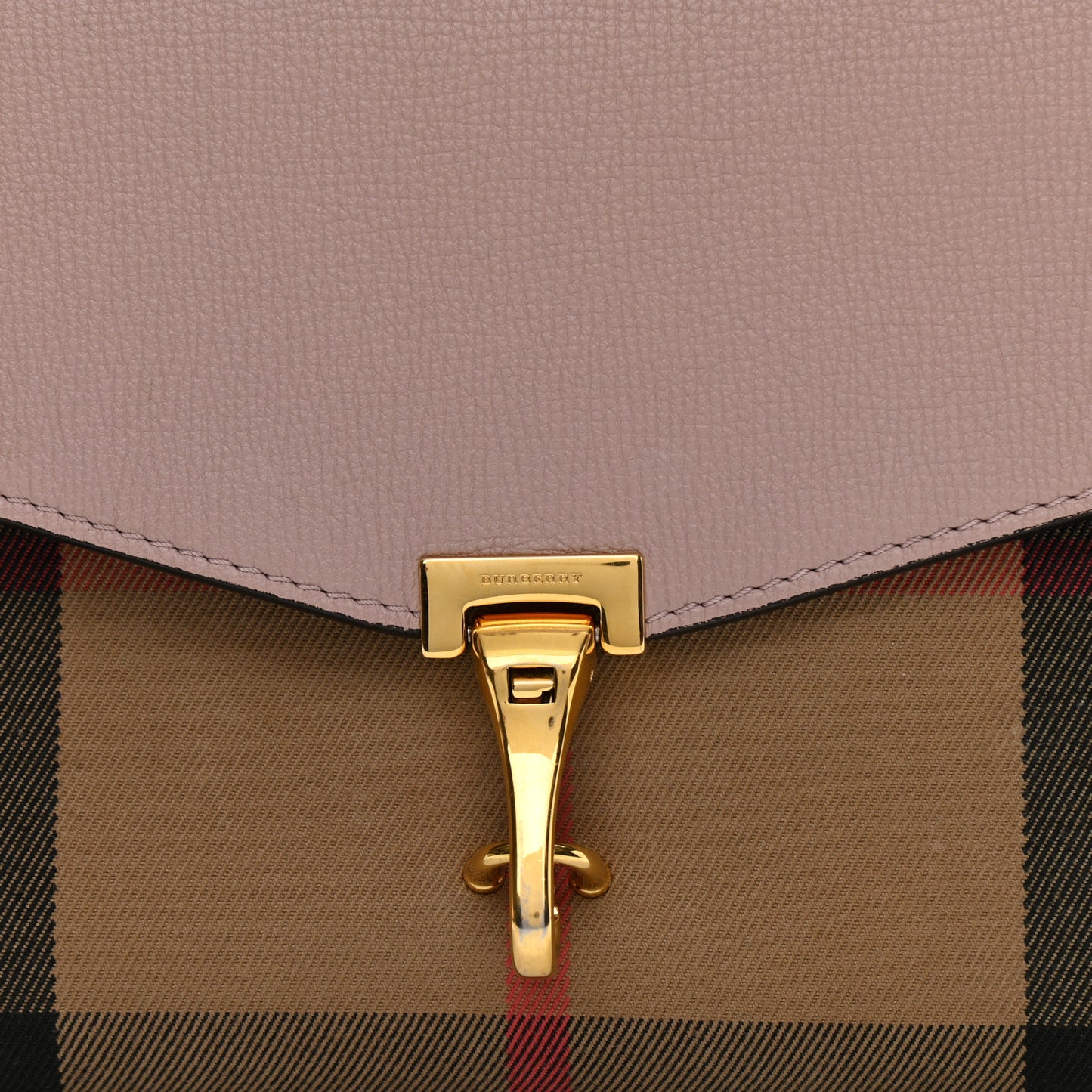 Derby Calfskin House Check Small Macken Crossbody Bag Pale Orchid
