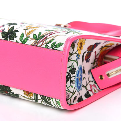 Gucci Canvas Medium Flora Tote Fuchsia 9 of 9