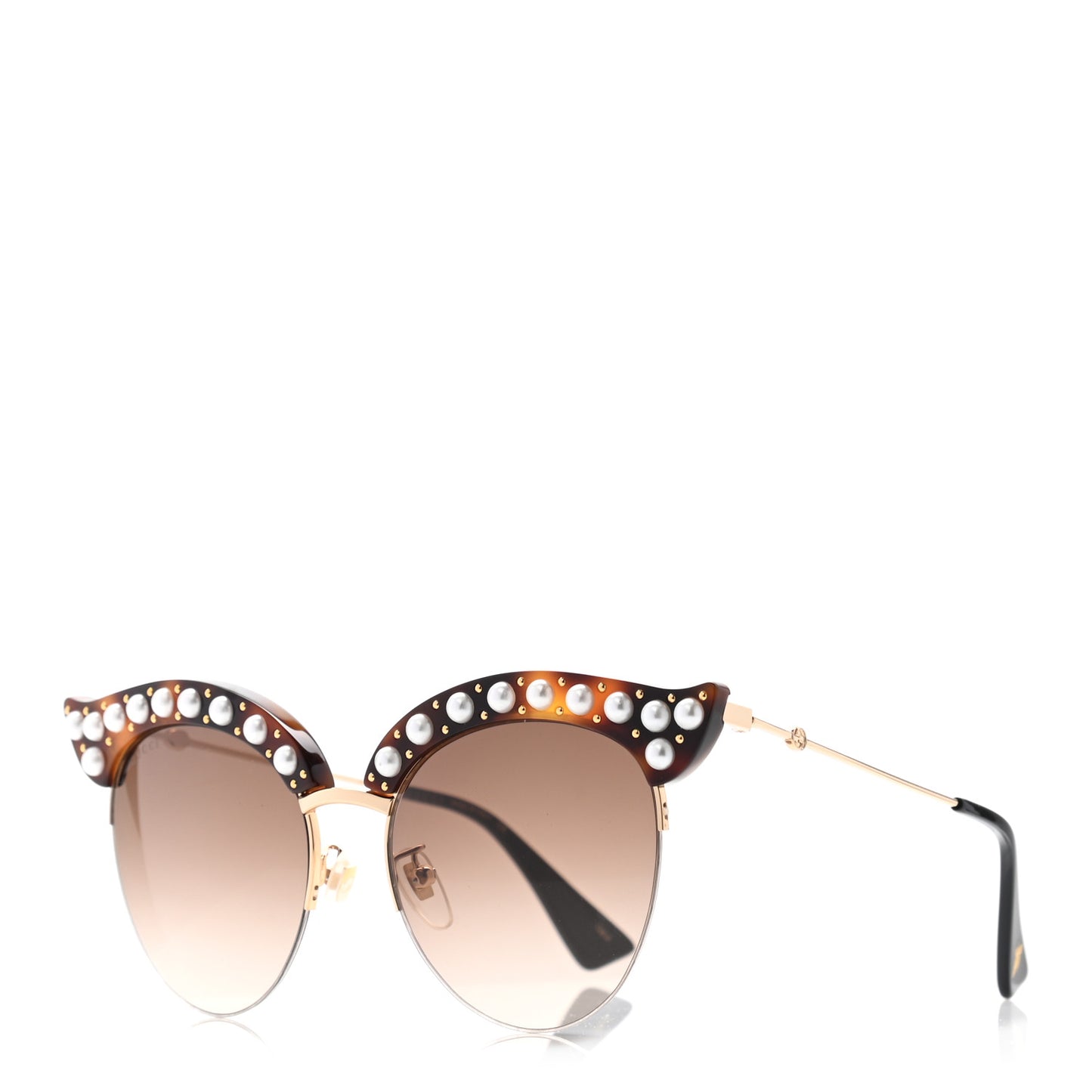 Pearl Cat Eye Sunglasses GG0212S Tortoise