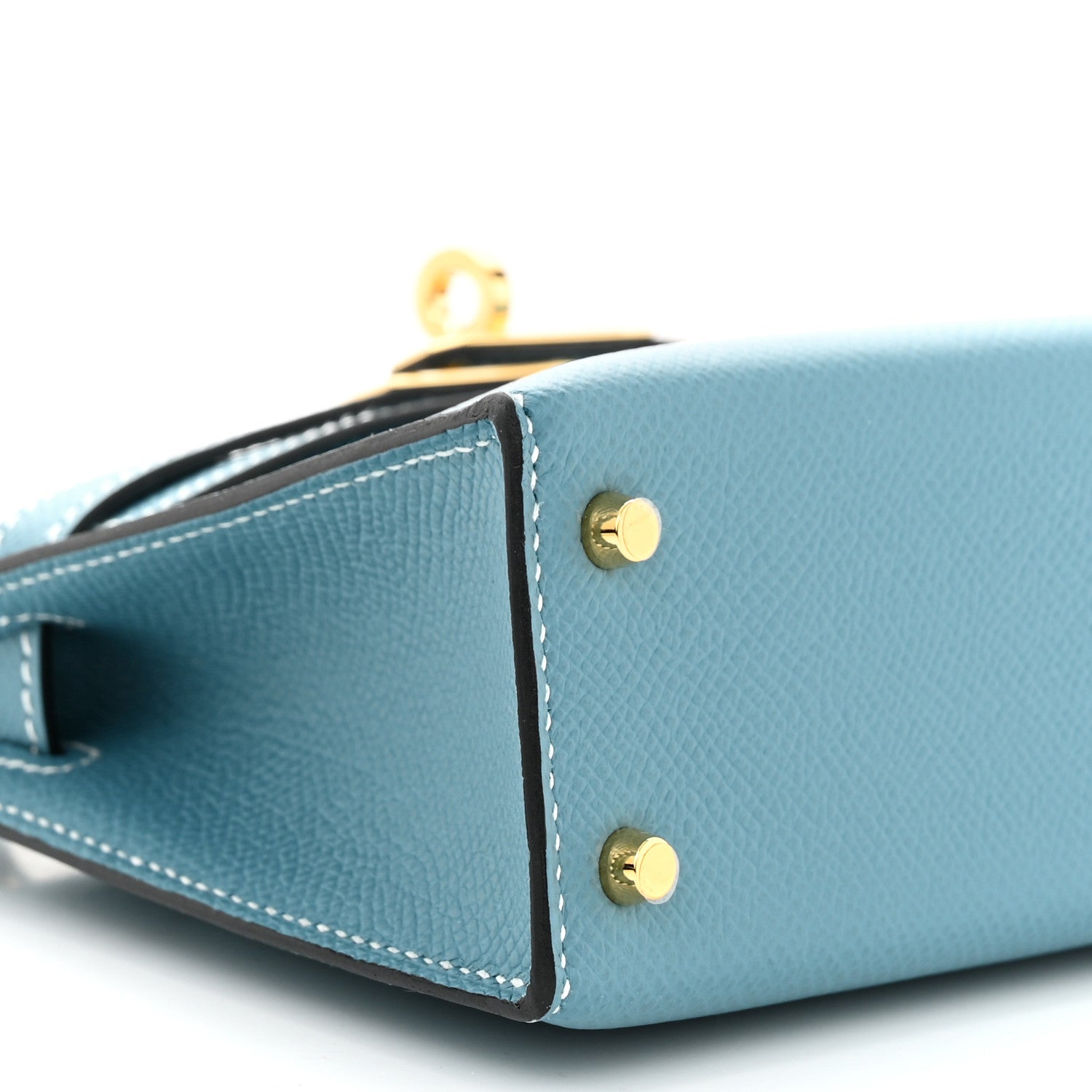 Hermes Epsom Mini Kelly Sellier 20 New Blue Jean 8 of 10