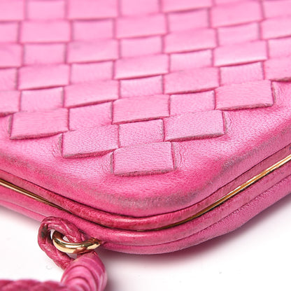 Bottega Veneta Nappa Intrecciato Kisslock Clutch Pink 11 of 12