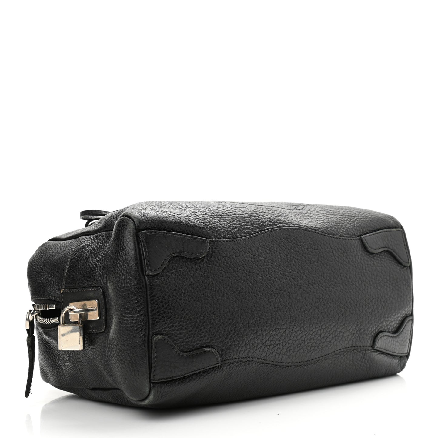 Vitello Daino Print Logo Bowler Black