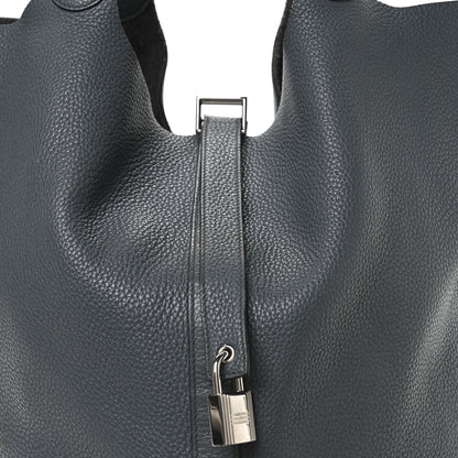 Hermes Taurillon Clemence Picotin Lock TGM  Bleu Orage 8 of 12