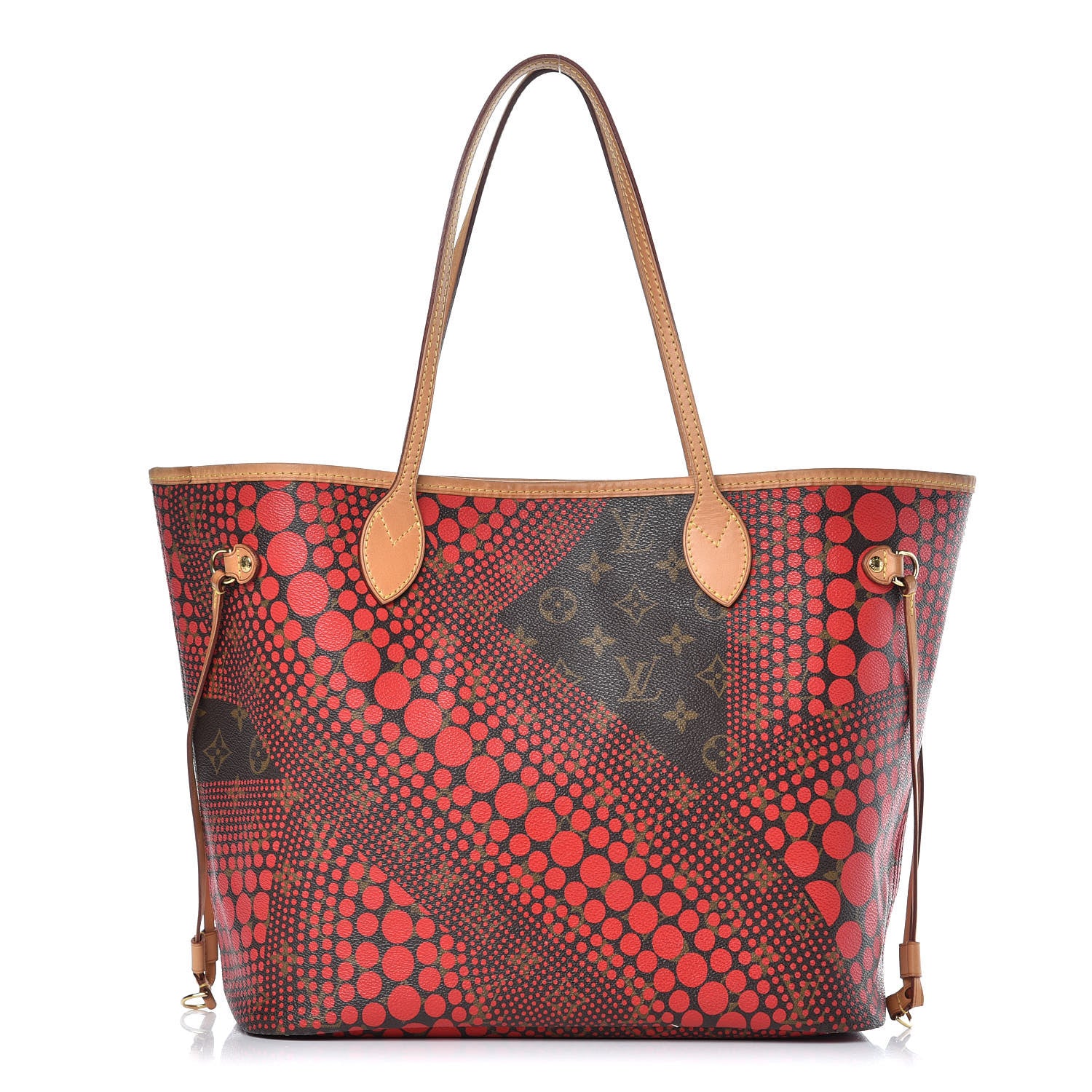 Louis Vuitton Monogram Kusama Waves Neverfull MM Red 1 of 8