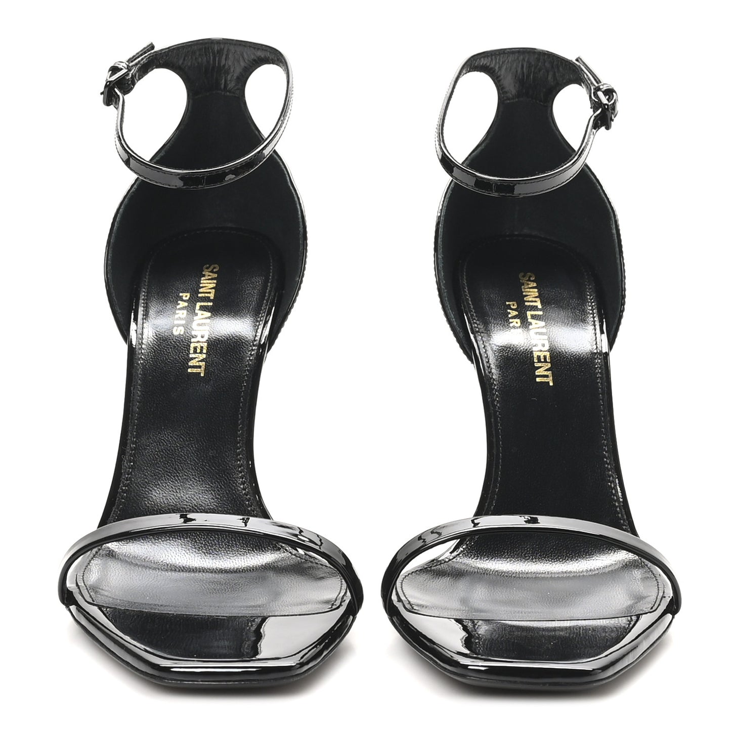 Patent Calfskin Opyum 85 Sandals 37 Black